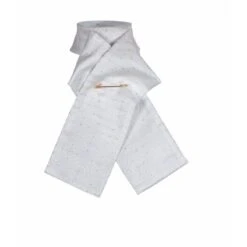 Shires Ready Tied Brocade Stock Tie - White