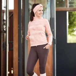 Horze Women's Lucinda High Waist Tights Silicone Full Seat - French Roast -Kensington Shop 558471 800 800