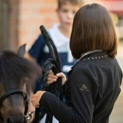 Cavalliera Kids' I Love Crystals Show Jacket - Black/Rose Gold -Kensington Shop 558659 800 800