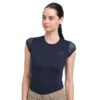 Cavalliera Women's Contessa Short Sleeve Tech Shirt - Navy Blue
