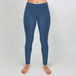 Irideon Kids' Thermasoft Knee Patch Breeches - Blueprint