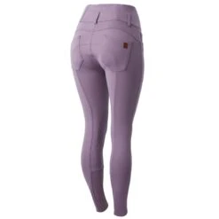 Horze Women's Tara High Waist Silicone Knee Patch Breeches - Grey Ridge Purple -Kensington Shop 563571 800 800