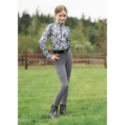 Kerrits Kids' Ice Fil Full Seat Tech Tights - Shadow -Kensington Shop 568084 800 800