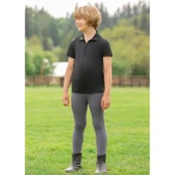Kerrits Kids' Ice Fil Lite Short Sleeve Shirt - Black 6 Kerrits Kids' Ice Fil Lite Short Sleeve Shirt - Black -Kensington Shop 568894 800 800
