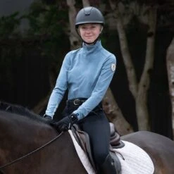 Irideon Women's Radiant Mock Crew Top - Blueprint -Kensington Shop 572022 800 800