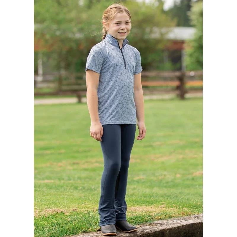 Kerrits Kids' Ice Fil Bootcut Tights - Admiral 2 Kerrits Kids' Ice Fil Bootcut Tights - Admiral - Image 2