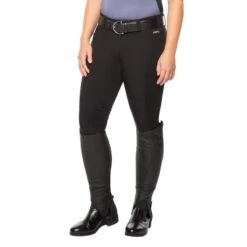 Kerrits Women's Affinity Ice Fil Knee Patch Breeches - Black -Kensington Shop 576482 800 800