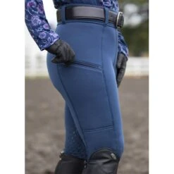 Kerrits Women's Power Stretch Knee Patch Pocket Tights - Admiral -Kensington Shop 577911 800 800