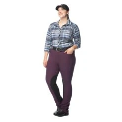 Kerrits Women's Dynamic Extended Knee Patch Bootcut Tights - Raisin -Kensington Shop 578519 800 800