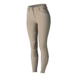 B Vertigo Women's Patricia Silicone Full Seat Breeches - Timber Wolf/White -Kensington Shop 580606 800 800
