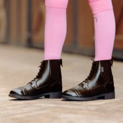 Horze Kids' Kilkenny Polyurethane Jodhpur Boots - Brown -Kensington Shop 581348 800 800