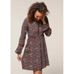 EQL Women's Ecovero Boheme Tunic Dress - Cinnabar Enchanted Garden -Kensington Shop 582301 800 800
