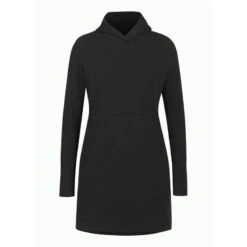 EQL Women's Weekender Fleece Hoodie Dress - Black