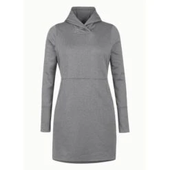 EQL Women's Weekender Fleece Hoodie Dress - Heather Grey
