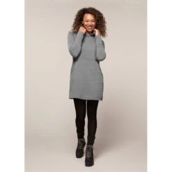 EQL Women's Weekender Fleece Hoodie Dress - Heather Grey -Kensington Shop 582454 800 800