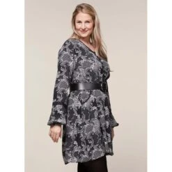 EQL Women's Ecovero Boheme Tunic Dress - Black Patchwork Paisley -Kensington Shop 582616 800 800