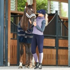 Horze Women's Everly Full Seat Winter Riding Tights - Dark Navy -Kensington Shop 583632 800 800