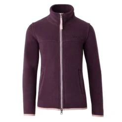 Horze Kids' Morgan Fleece Riding Jacket - Fig Purple