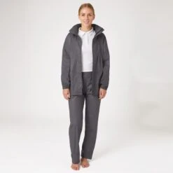 Horze Women's Rory Waterproof Riding Rain Jacket & Pants Set - Blackened Pearl -Kensington Shop 586866 800 800