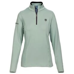 Romfh Women's Aachen Mock Zip Long Sleeve Shirt - Lichen/Brook