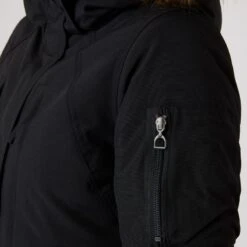 Horze Women's Brooke Long Parka Jacket - Black -Kensington Shop 590793 800 800