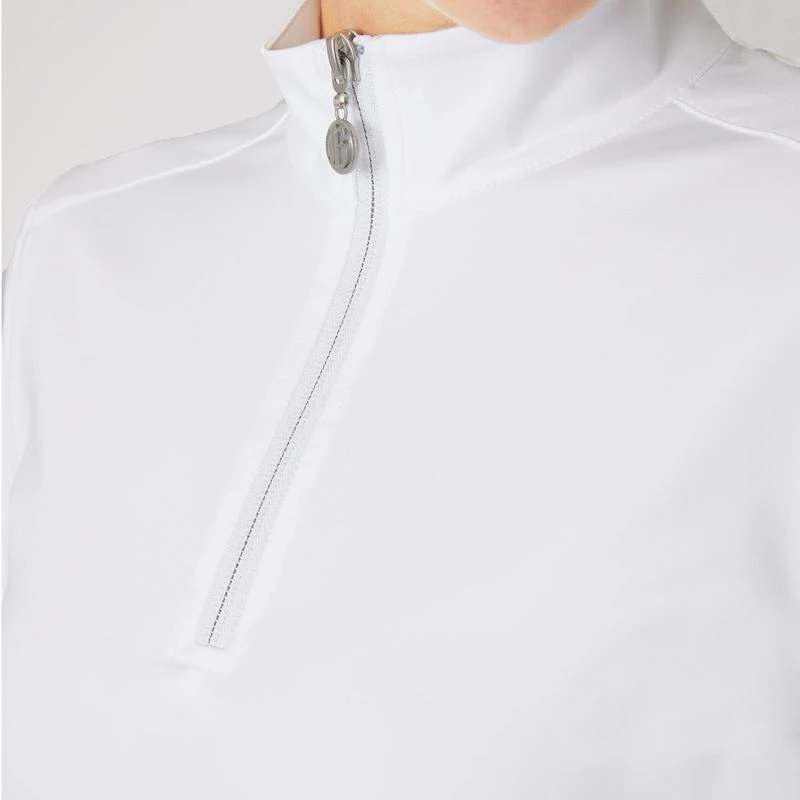 Horze Women's Iris Training And Show Shirt - White 2 Horze Women's Iris Training And Show Shirt - White - Image 2