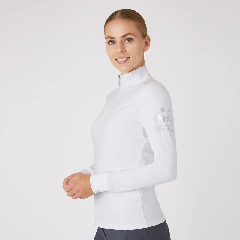 Horze Women's Iris Training And Show Shirt - White 4 Horze Women's Iris Training And Show Shirt - White - Image 4