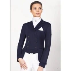 Fair Play Women's Elizabeth Comfimesh Short Tail Coat - Navy -Kensington Shop 592800 800 800