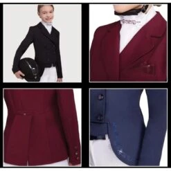 Fair Play Women's Lexim Dressage Short Tailcoat - Burgundy -Kensington Shop 593176 800 800