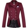 Fair Play Women's Beatrice Short Tail Coat - Burgundy