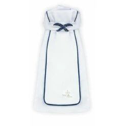 Fair Play Luxy Ready Tied Stock Tie - White/Navy