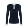 Fair Play Women's Meredith Half Turtleneck Long Sleeve Competition Shirt - Navy
