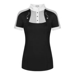 Fair Play Women's Lorella Short Sleeve Competition Shirt - Black/White