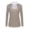 Fair Play Women's Lorella Long Sleeve Competition Shirt - Beige/White