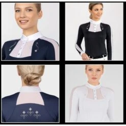 Fair Play Women's Lorella Long Sleeve Competition Shirt - White -Kensington Shop 594534 800 800