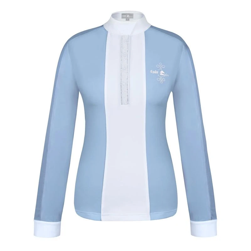 Fair Play Women's Claire Pearl Long Sleeve Competition Shirt - Blue 1 Fair Play Women's Claire Pearl Long Sleeve Competition Shirt - Blue