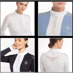 Fair Play Women's Claire Pearl Long Sleeve Competition Shirt - Blue 7 Fair Play Women's Claire Pearl Long Sleeve Competition Shirt - Blue -Kensington Shop 594688 800 800