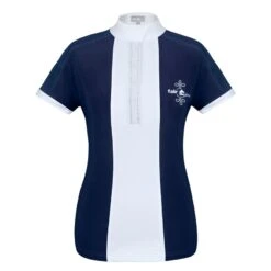 Fair Play Women's Claire Pearl Short Sleeve Competition Shirt - Navy/White