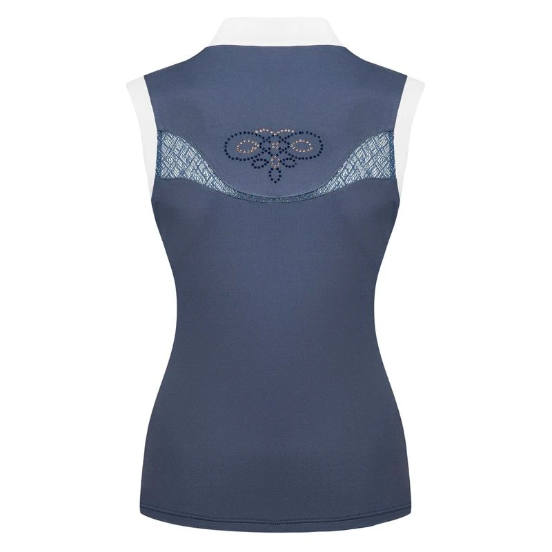 Fair Play Women's Cecile Rose Gold Sleeveless Competition Shirt - Steel Blue 2 Fair Play Women's Cecile Rose Gold Sleeveless Competition Shirt - Steel Blue - Image 2