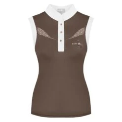 Fair Play Women's Cecile Rose Gold Sleeveless Competition Shirt - Taupe Grey