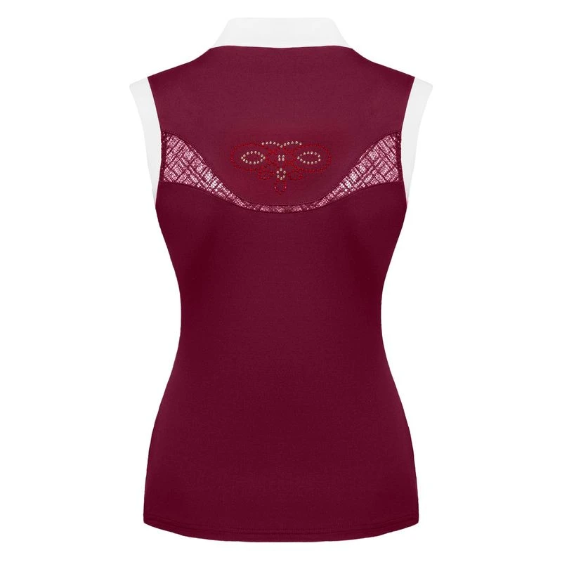 Fair Play Women's Cecile Rose Gold Sleeveless Competition Shirt - Burgundy 2 Fair Play Women's Cecile Rose Gold Sleeveless Competition Shirt - Burgundy - Image 2