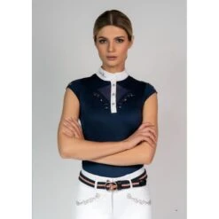 Fair Play Women's Cathrine Rose Gold Sleeveless Competion Shirt - Steel Blue -Kensington Shop 595697 800 800