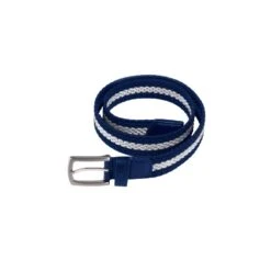 Fair Play Hill Stripe Belt - Navy/Silver