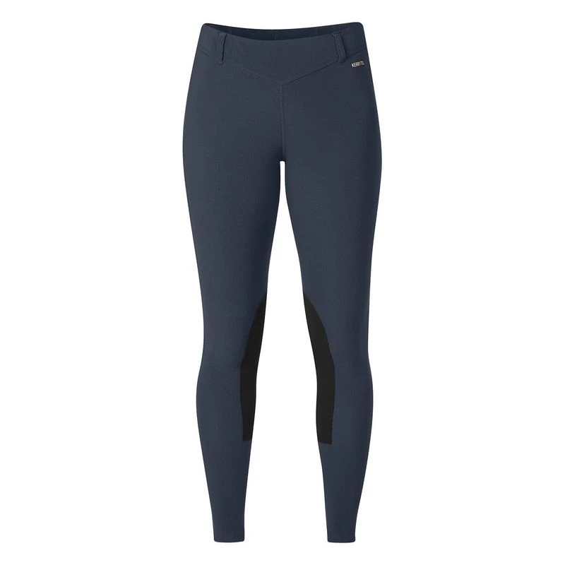 Kerrits Women's Microcord Knee Patch Tights - Indigo 1 Kerrits Women's Microcord Knee Patch Tights - Indigo