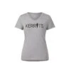 Kerrits Women's Logo V-Neck Tee - Heathered Nickle/Black