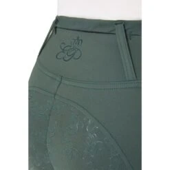 Horze Women's Rosie Full Seat Tights W/Rose Gold Zippers - Green -Kensington Shop 599894 800 800