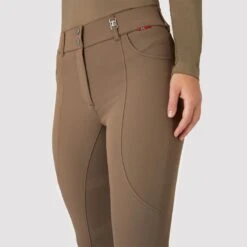 B Vertigo Women's Davina Full Seat Breeches - Shiitake Beige -Kensington Shop 600870 800 800