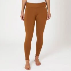 Horze Women's Active Winter Silicone Knee Patch Tights W/ Phone Pocket - Caramel Cafe -Kensington Shop 600953 800 800