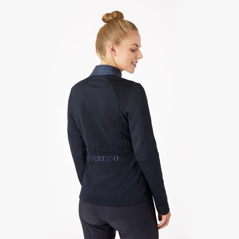 Horze Women's Linnea Sweatshirt Jacket - Dark Navy 3 Horze Women's Linnea Sweatshirt Jacket - Dark Navy - Image 3