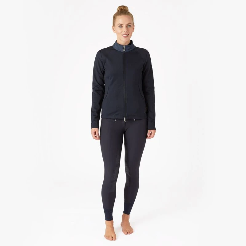 Horze Women's Linnea Sweatshirt Jacket - Dark Navy 4 Horze Women's Linnea Sweatshirt Jacket - Dark Navy - Image 4
